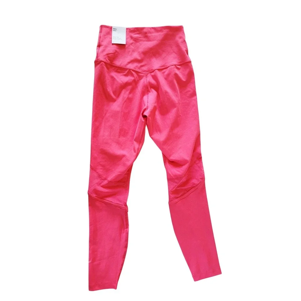 Nike One Womens S High Rise 7/8 Training Leggings Red/Pink‎ NWT RV $70